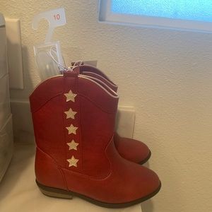 New cat and jack red star cowboy toddler 10 boots